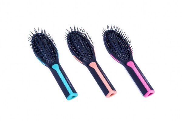 Joy Fashion Oval Scalp Massage Brush with Colored Ball Tips Nylon Bristles and