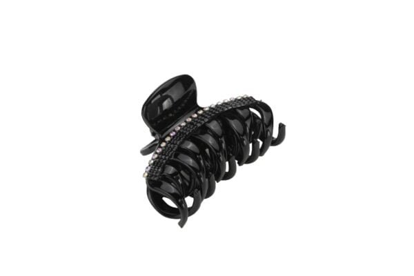 Joy Fashion Hair Claw with Black Beads and Rhinestones