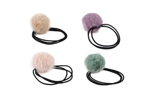 Joy Fashion Fur Ball Hair Tie