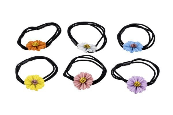 Joy Fashion Pastel Daisy Flower Hair Tie