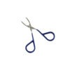 Groovy Chrome Plated Rubberized Handle Scissor Shape Tweezer
