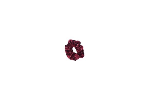 Joy Fashion Soft Velvet Scrunchies With Glittered Silver Line - Image 3