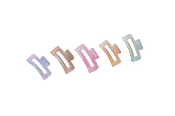 Joy Fashion Rectangle Glossy Gradient Hair Clam Clip