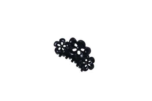 Joy Fashion Flower Design Black Hair Clam Clip