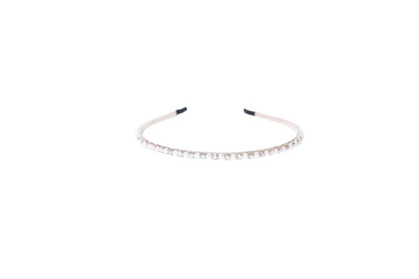 Joy Fashion 1 Layered Pearl Headband With Center Stones - Image 2