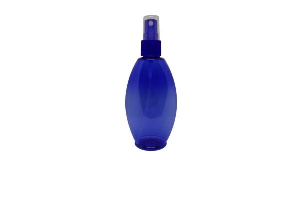 Groovy 110 ML Blue Transparent Oval Mist Sprayer Refillable Bottle - Image 2