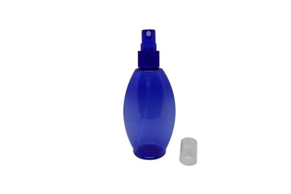 Groovy 110 ML Blue Transparent Oval Mist Sprayer Refillable Bottle - Image 3