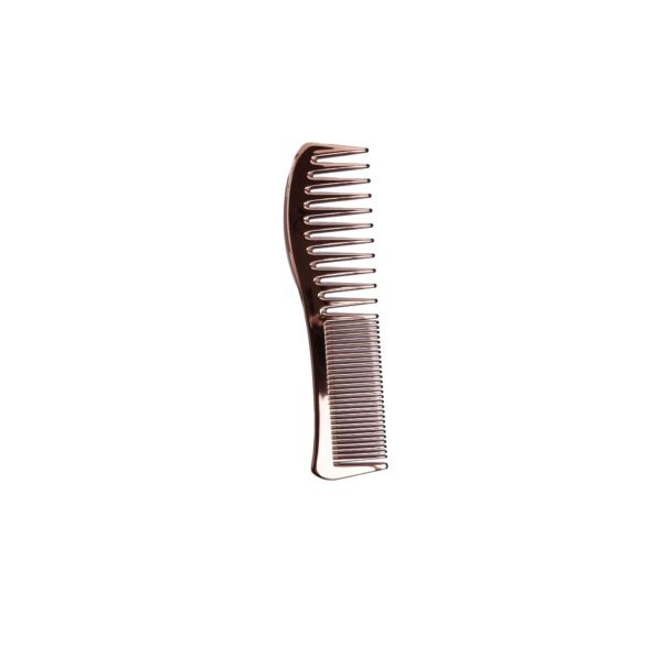 Joy Fashion Gold Finish Rectangle Wide Tooth Comb With Ball Tip Bristles - Image 3