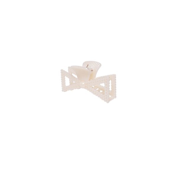 Joy Fashion Ribbon Shaped Hair Clamp Claw Clip With Pearl Design Hair Accessories - Image 4