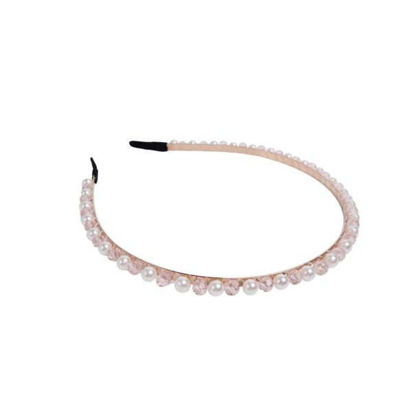 Joy Fashion Single Layer Pearl & Colored Beads Headband Hair Accessories - Image 6