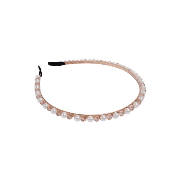 Joy Fashion Single Layer Pearl & Colored Beads Headband Hair Accessories