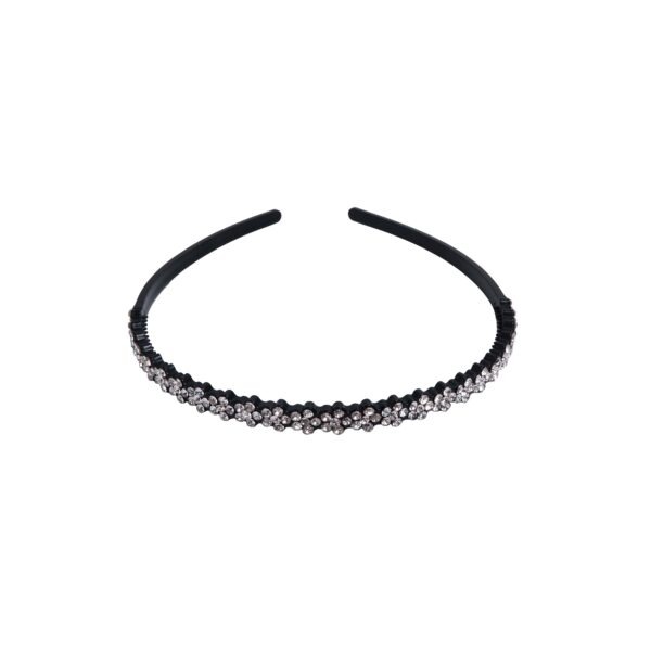 Joy Fashion Single Layer Flower Headband With Rhinestones Hair Accessories