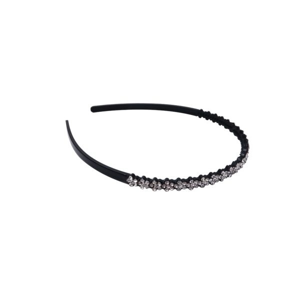 Joy Fashion Single Layer Flower Headband With Rhinestones Hair Accessories - Image 3