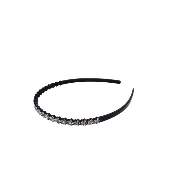 Joy Fashion Single Layer Flower Headband With Rhinestones Hair Accessories - Image 2