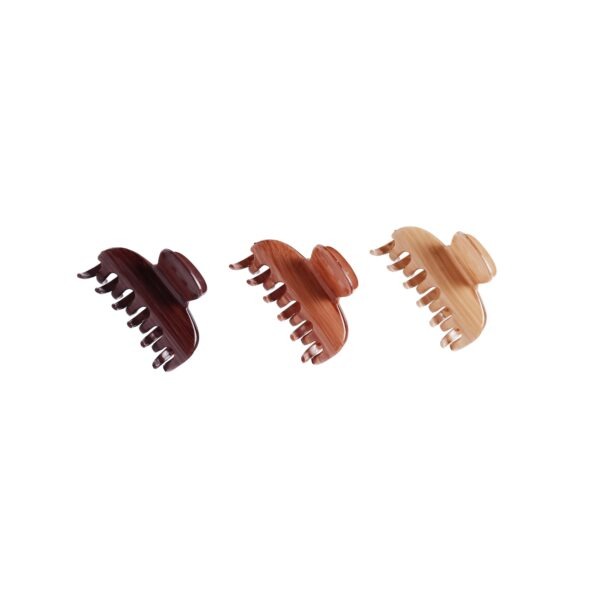 Joy Fashion Glossy Wood Finish Wide Tooth Hair Clamp Claw Clip Hair Accessories